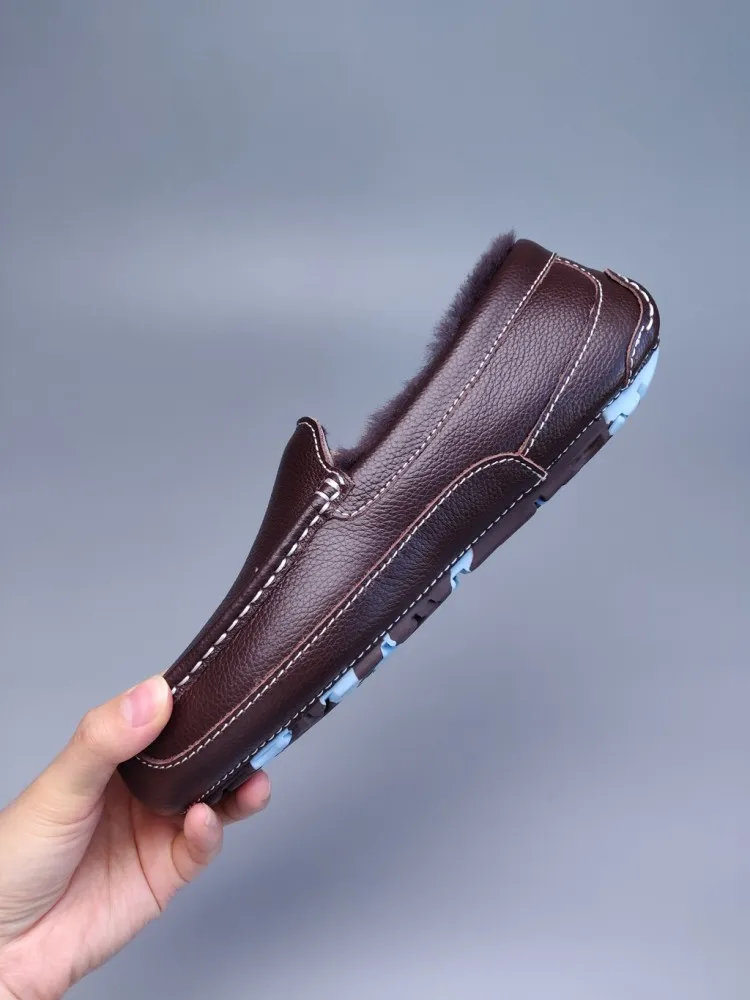 💰Special offer 200 UGG sheepskin all-in-one snow boots 1009951 Patent leather beanie shoes Color: black chocolate Number: 39-44
